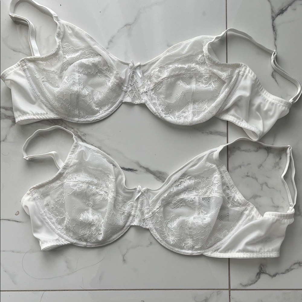 Bra’s Lace Pack of 2 White  Size 40DD